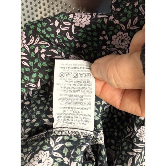 J.Crew Made With Liberty Fabric Blouse Small Floral Ruffle Long Sleeve - Picture 4 of 6